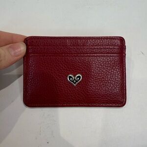 B Wishes Card Case Brighton Lipstick pebbled leather card holder